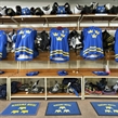 SPISSKA NOVA VES, SLOVAKIA - APRIL 18: Sweden dressing room set up prior to preliminary round action against the U.S. at the 2017 IIHF Ice Hockey U18 World Championship. (Photo by Steve Kingsman/HHOF-IIHF Images)

